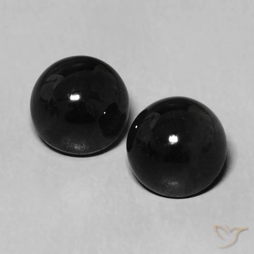 2.32ctw Natural Negro Ónix, Redondo, Opaco