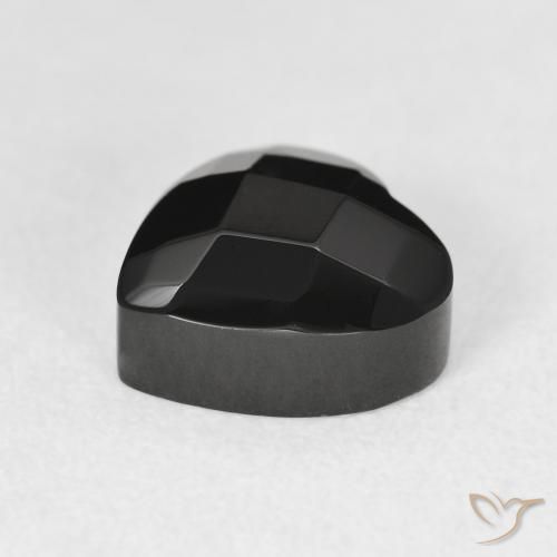 Ónix Negro natural de 4.40 ct, Corazón, Opaco
