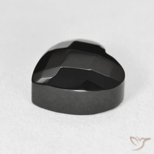 Ónix Negro natural de 4.36 ct, Corazón, Opaco