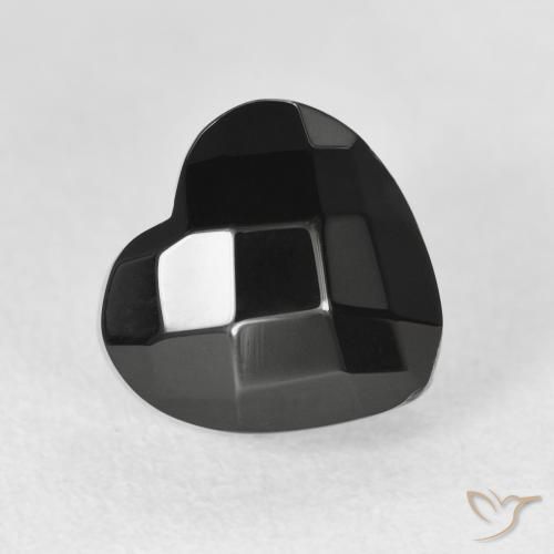 Ónix Negro natural de 4.31 ct, Corazón, Opaco