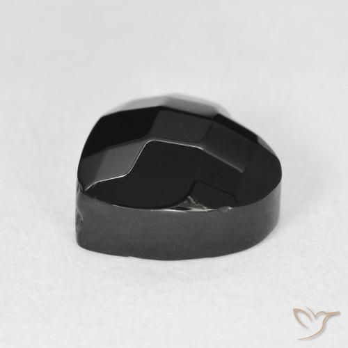 Ónix Negro natural de 4.31 ct, Corazón, Opaco