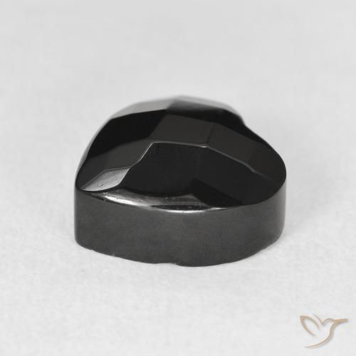 Ónix Negro natural de 4.46 ct, Corazón, Opaco