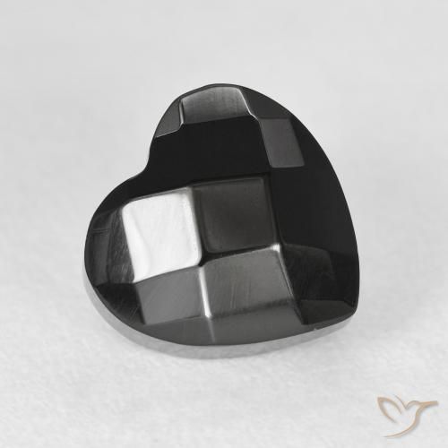 4.12ct Natural Negro Ónix, Corazón, Opaco