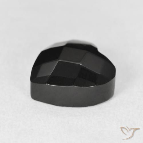 Ónix Negro natural de 4.12 ct, Corazón, Opaco