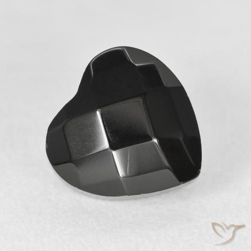 Ónix Negro natural de 3.90 ct, Corazón, Opaco