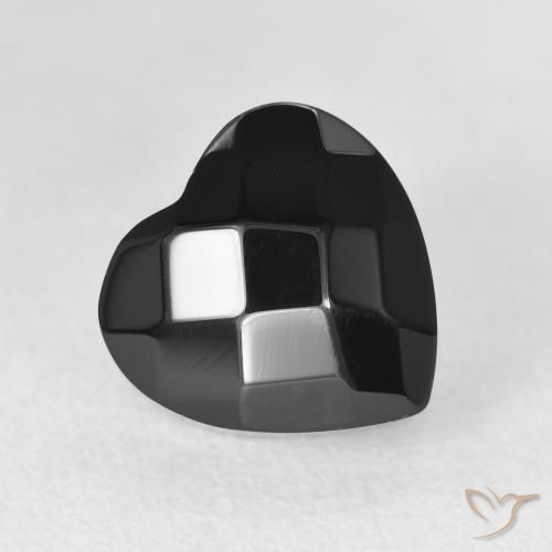 4.14ct Natural Negro Ónix, Corazón, Opaco