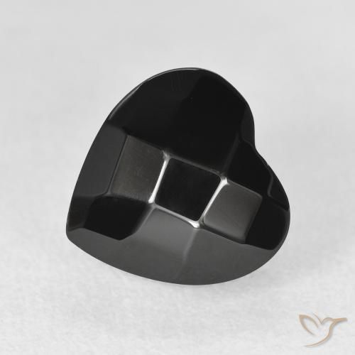 Ónix Negro natural de 4.14 ct, Corazón, Opaco