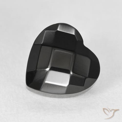 4.19ct Natural Negro Ónix, Corazón, Opaco