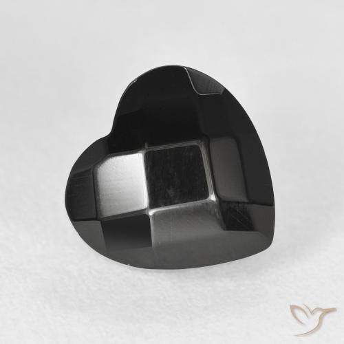 Ónix Negro natural de 4.19 ct, Corazón, Opaco
