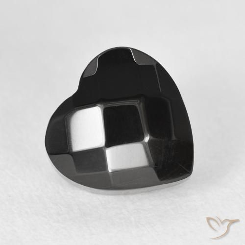 4.20ct Natural Negro Ónix, Corazón, Opaco