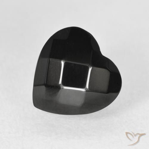 Ónix Negro natural de 4.20 ct, Corazón, Opaco
