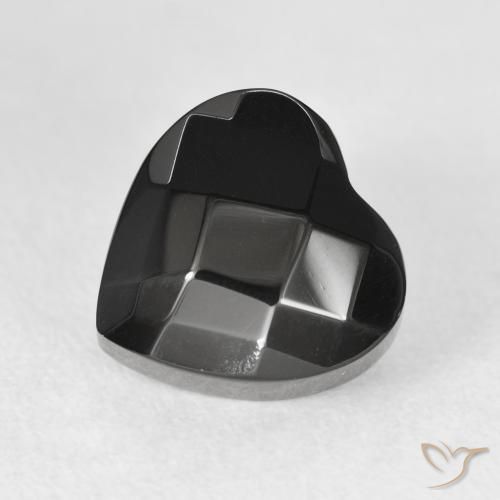 4.33ct Natural Negro Ónix, Corazón, Opaco