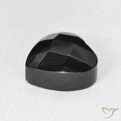 Ónix Negro natural de 4.33 ct, Corazón, Opaco