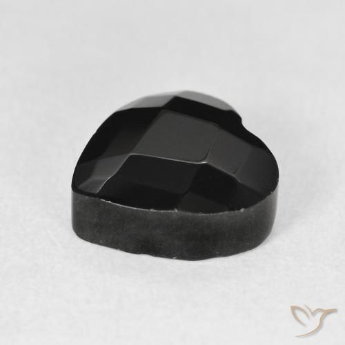 Ónix Negro natural de 4.19 ct, Corazón, Opaco