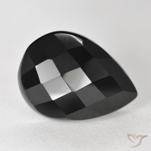 9.48ct Natural Negro Ónix, En forma de pera, Opaco