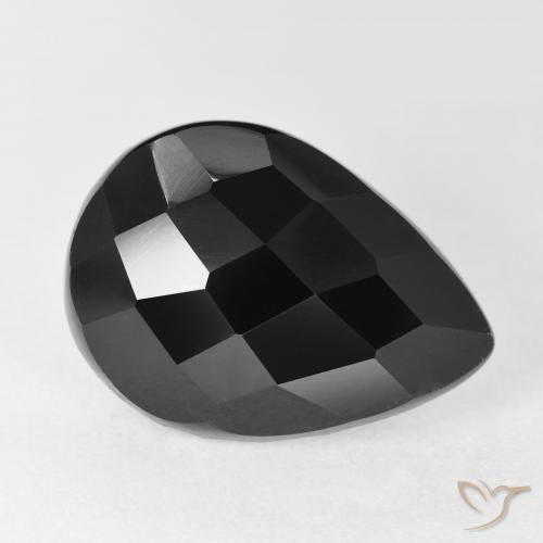 10.69ct Natural Negro Ónix, En forma de pera, Opaco