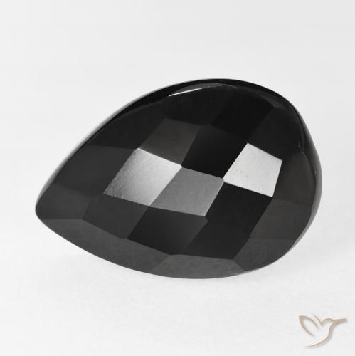 8.80ct Natural Negro Ónix, En forma de pera, Opaco