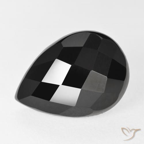 10.04ct Natural Negro Ónix, En forma de pera, Opaco