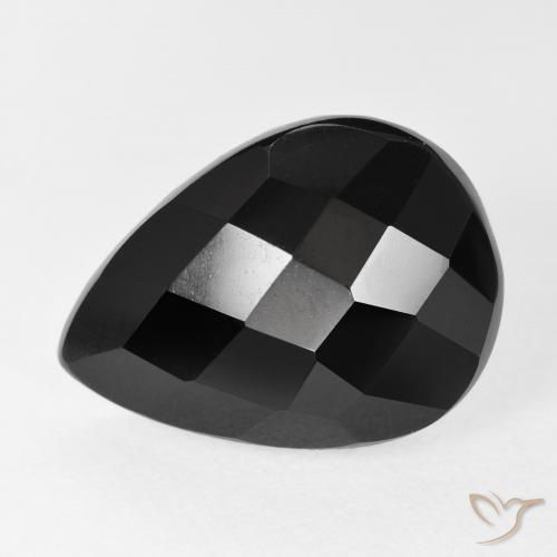 9.80ct Natural Negro Ónix, En forma de pera, Opaco