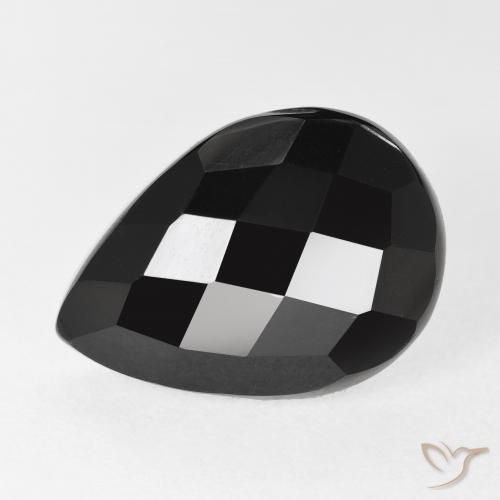 8.88ct Natural Negro Ónix, En forma de pera, Opaco