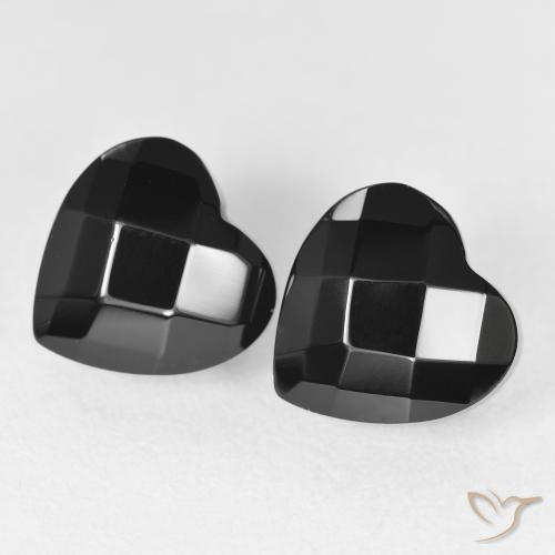 8.50ctw Natural Negro Ónix, Corazón, Opaco