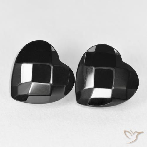 8.67ctw Natural Negro Ónix, Corazón, Opaco