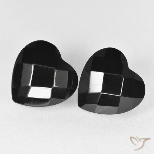 8.52ctw Natural Negro Ónix, Corazón, Opaco