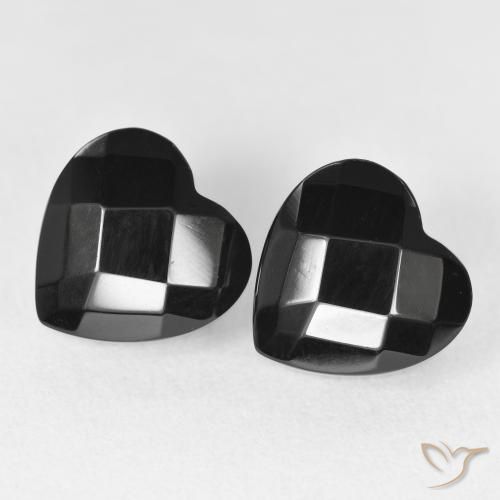 8.66ctw Natural Negro Ónix, Corazón, Opaco