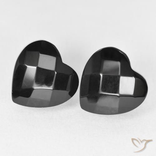 8.66ctw Natural Negro Ónix, Corazón, Opaco