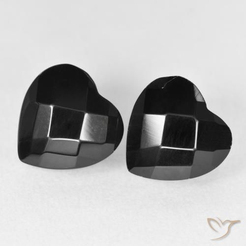 8.57ctw Natural Negro Ónix, Corazón, Opaco