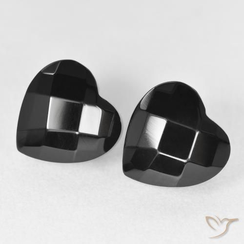 8.54ctw Natural Negro Ónix, Corazón, Opaco
