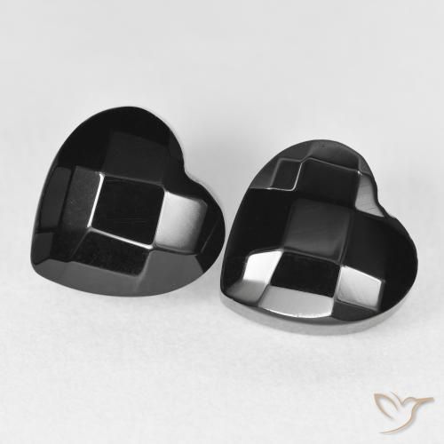 8.43ctw Natural Negro Ónix, Corazón, Opaco