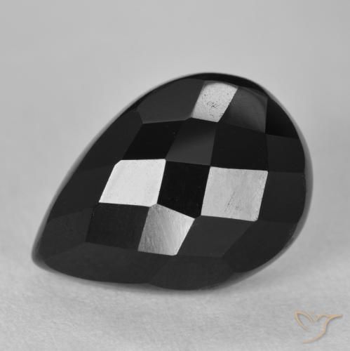 9.32ct Natural Negro Ónix, En forma de pera, Opaco