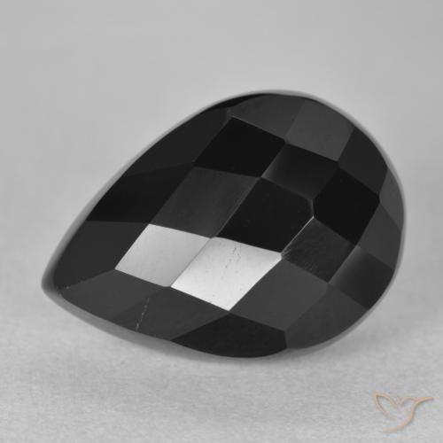9.31ct Natural Negro Ónix, En forma de pera, Opaco