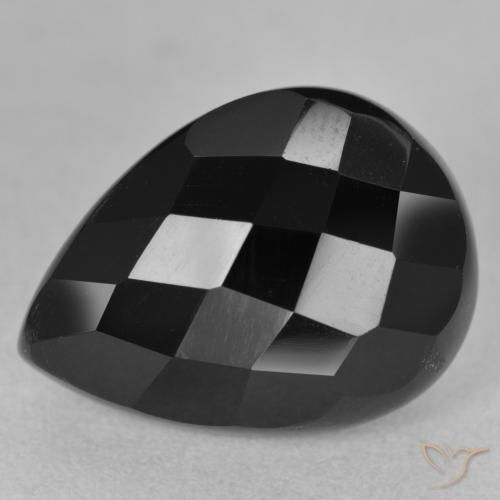 9.91ct Natural Negro Ónix, En forma de pera, Opaco