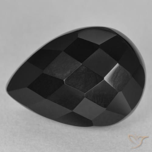 9.82ct Natural Negro Ónix, En forma de pera, Opaco
