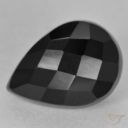 10.05ct Natural Negro Ónix, En forma de pera, Opaco