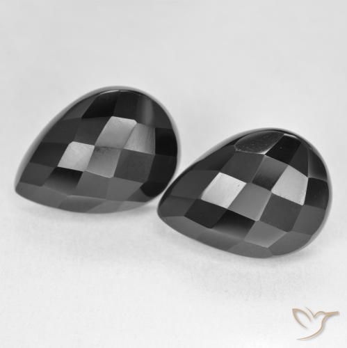 19.62ctw Natural Negro Ónix, En forma de pera, Opaco