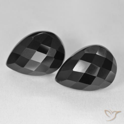 21.82ctw Natural Negro Ónix, En forma de pera, Opaco