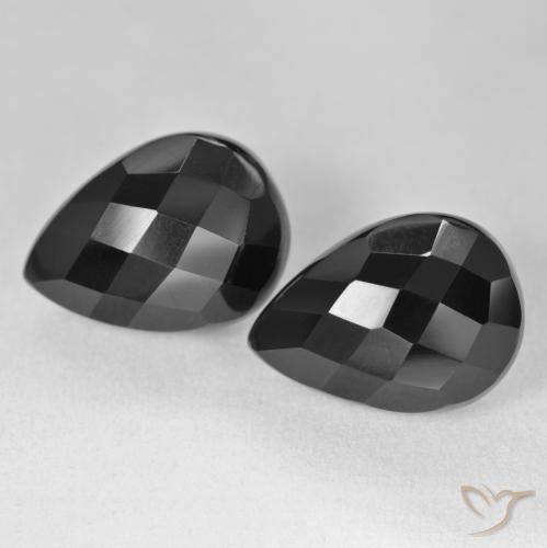 20.42ctw Natural Negro Ónix, En forma de pera, Opaco