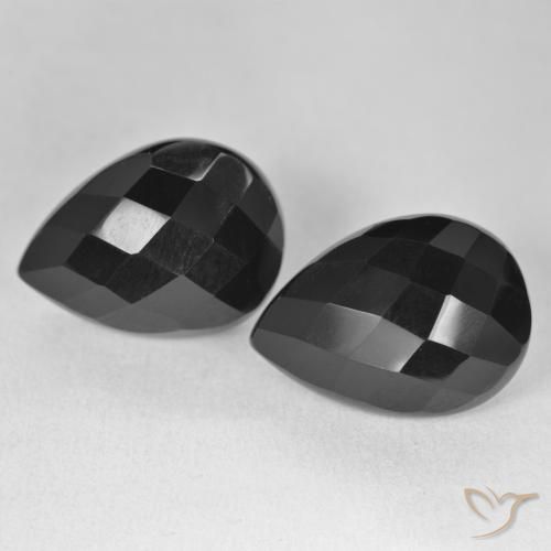 20.03ctw Natural Negro Ónix, En forma de pera, Opaco