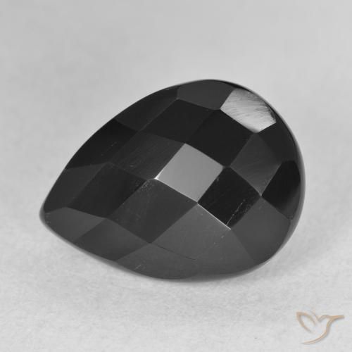 5.80ct Natural Negro Ónix, En forma de pera, Opaco