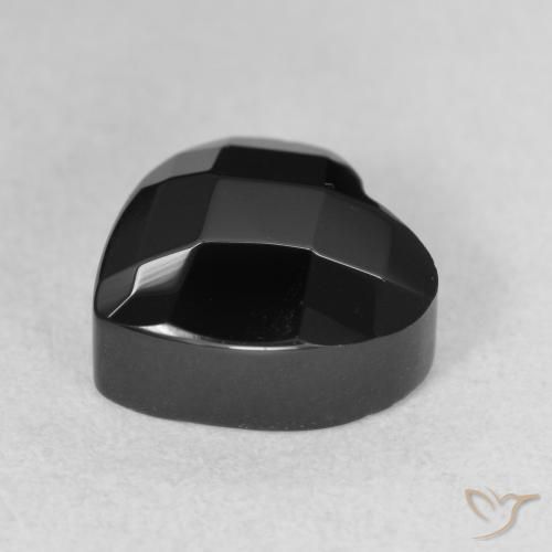 Ónix Negro natural de 4.35 ct, Corazón, Opaco