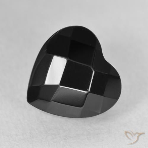 4.35ct Natural Negro Ónix, Corazón, Opaco