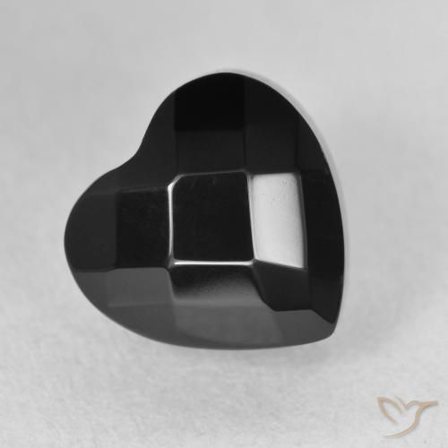 Ónix Negro natural de 4.35 ct, Corazón, Opaco