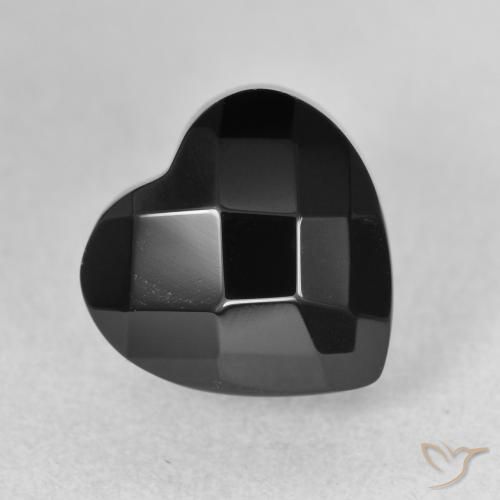 4.29ct Natural Negro Ónix, Corazón, Opaco
