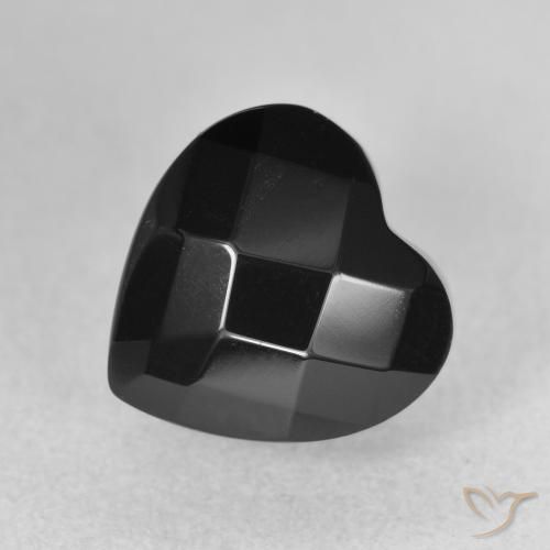 Ónix Negro natural de 4.29 ct, Corazón, Opaco