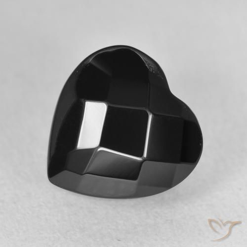 4.50ct Natural Negro Ónix, Corazón, Opaco