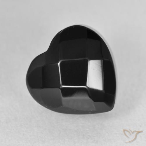 Ónix Negro natural de 4.50 ct, Corazón, Opaco
