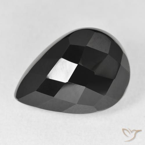 10.99ct Natural Negro Ónix, En forma de pera, Opaco